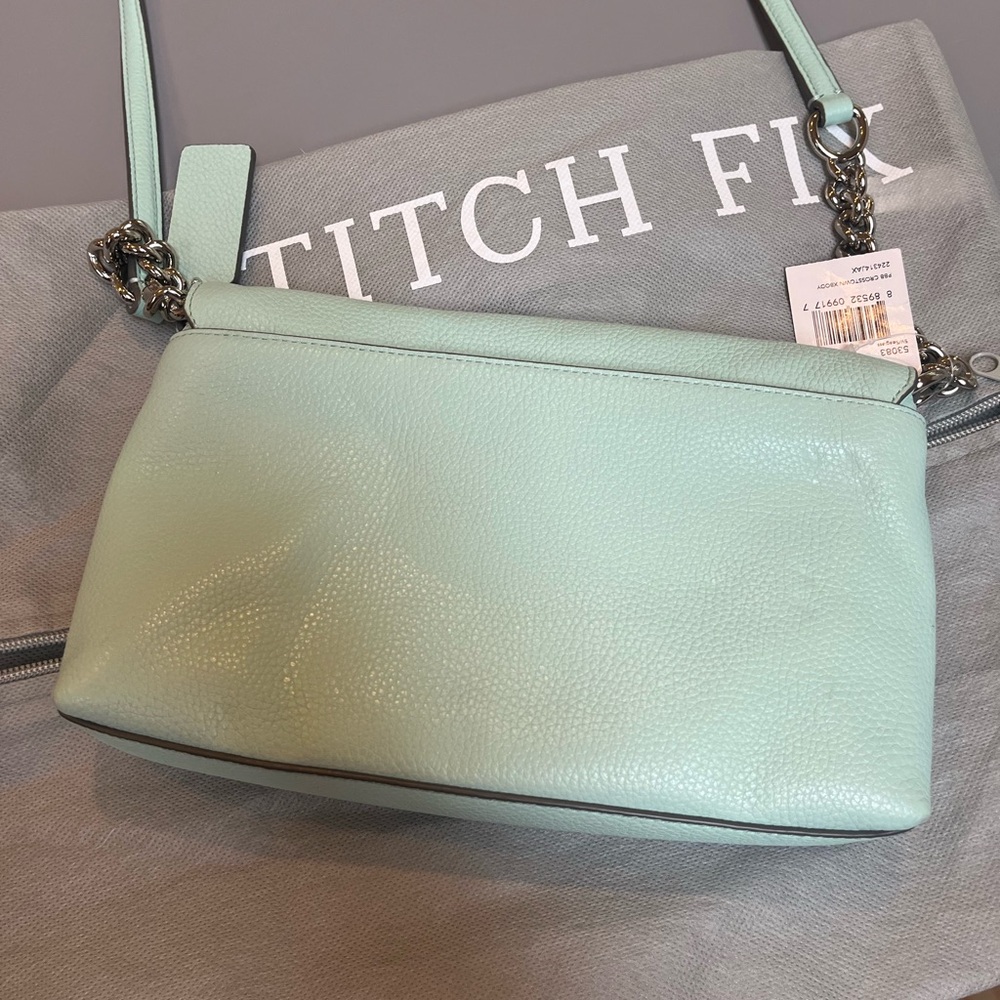 Coach Light Green Leather Crossbody Bag - Picture 4 of 8
